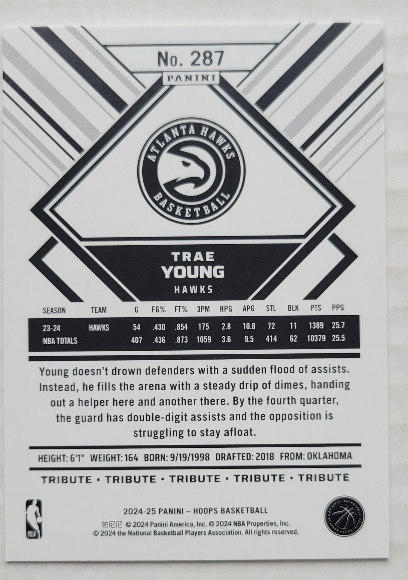 Trae Young - 2024-25 Hoops #287