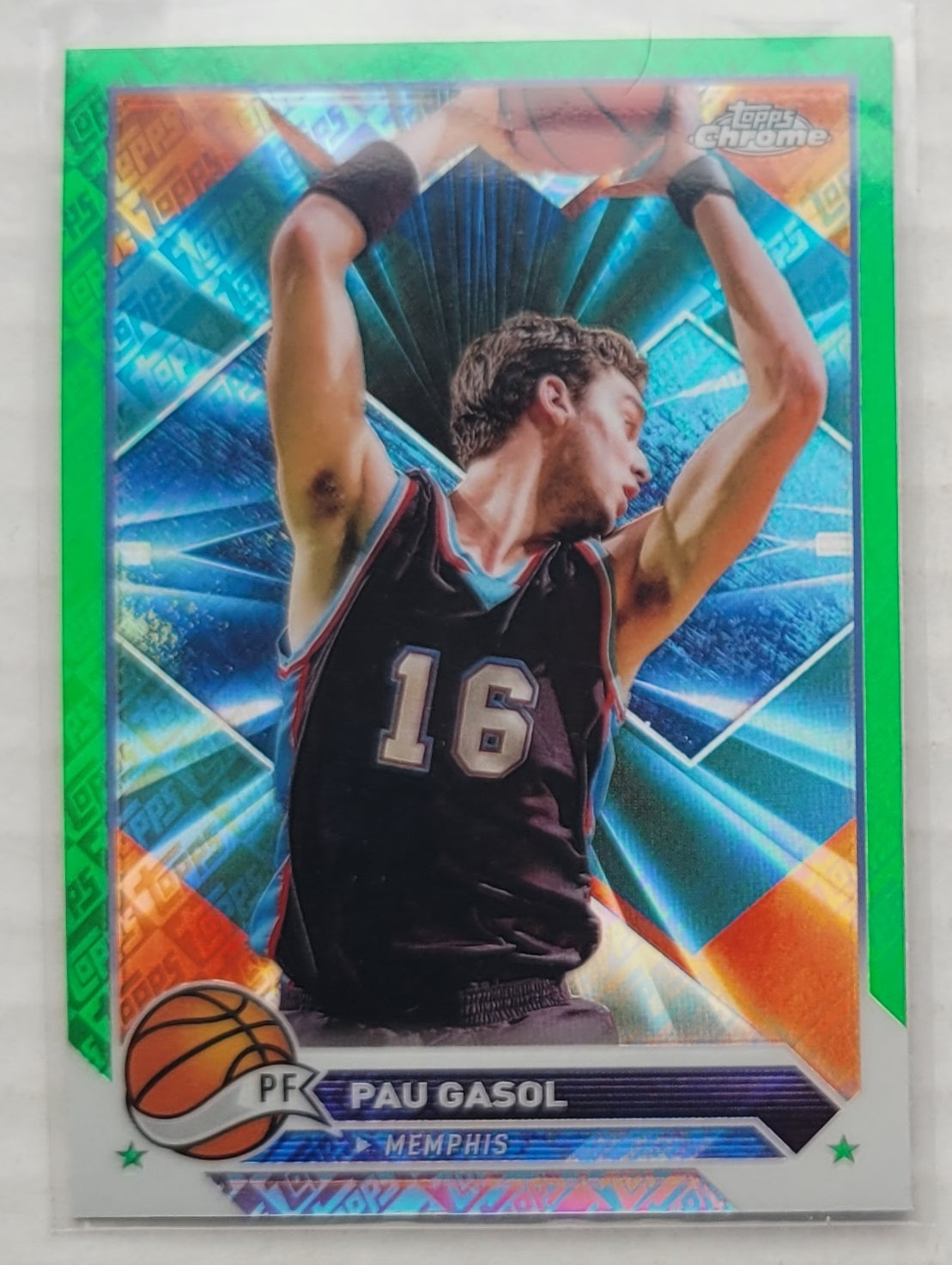Pau Gasol - 2023-24 Topps Chrome Green Topps Refractors #179
