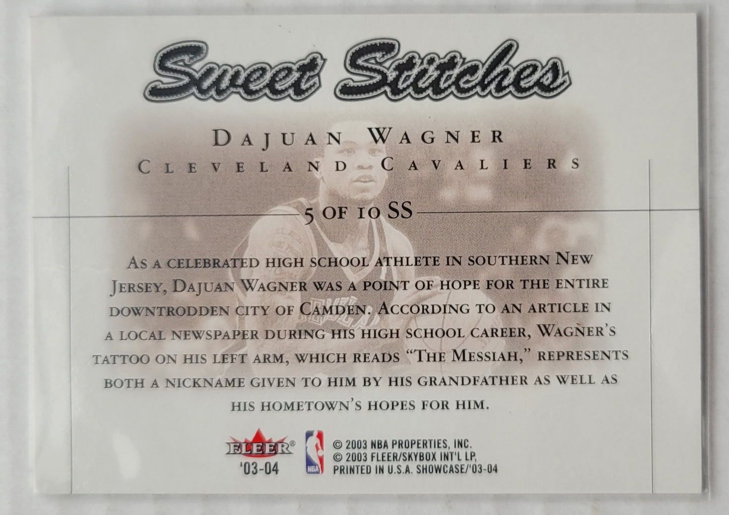 DaJuan Wagner - 2003-04 Fleer Showcase Sweet Stitch #5