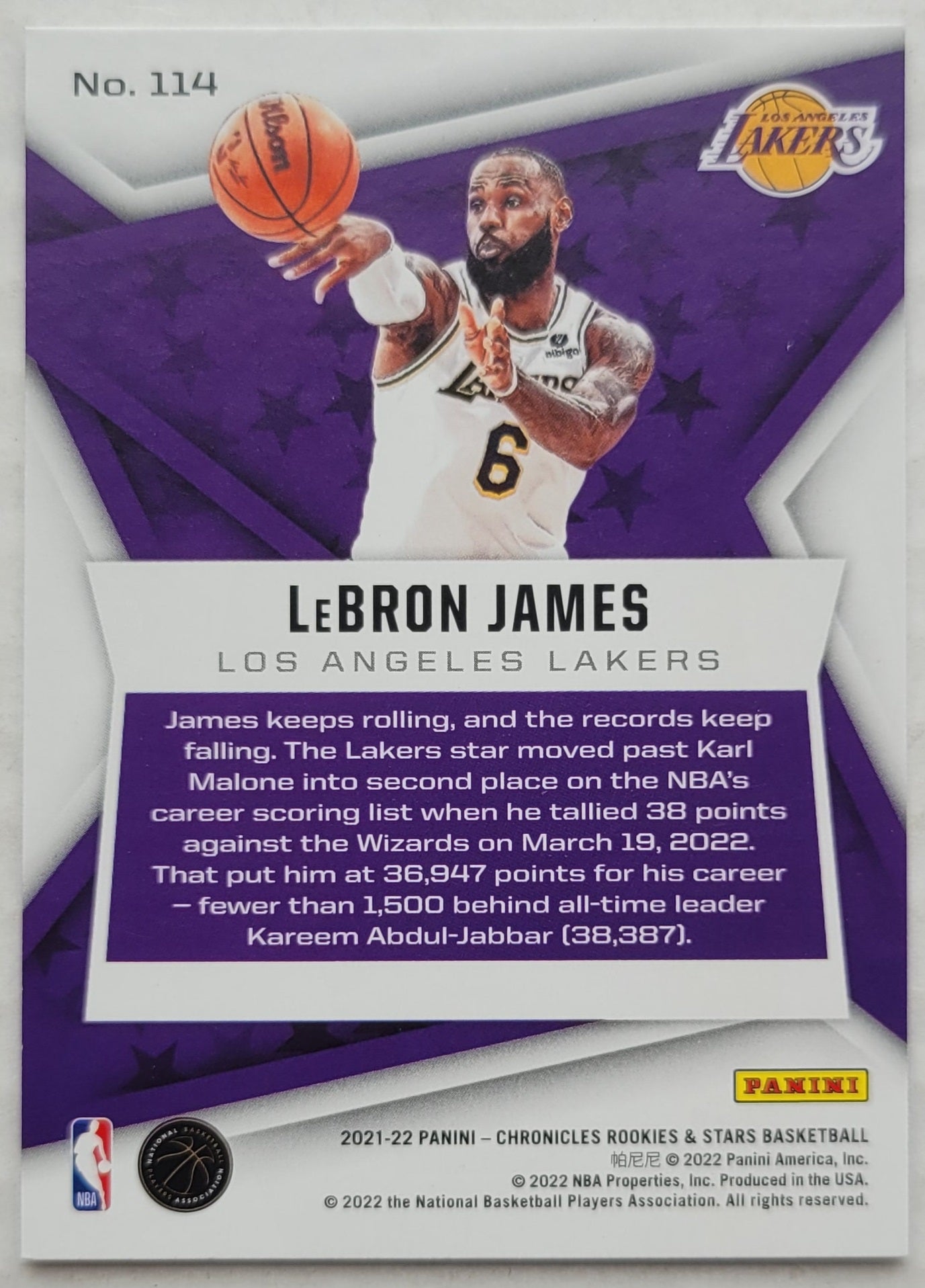 LeBron James - 2021-22 Panini Chronicles #114 Rookies and Stars