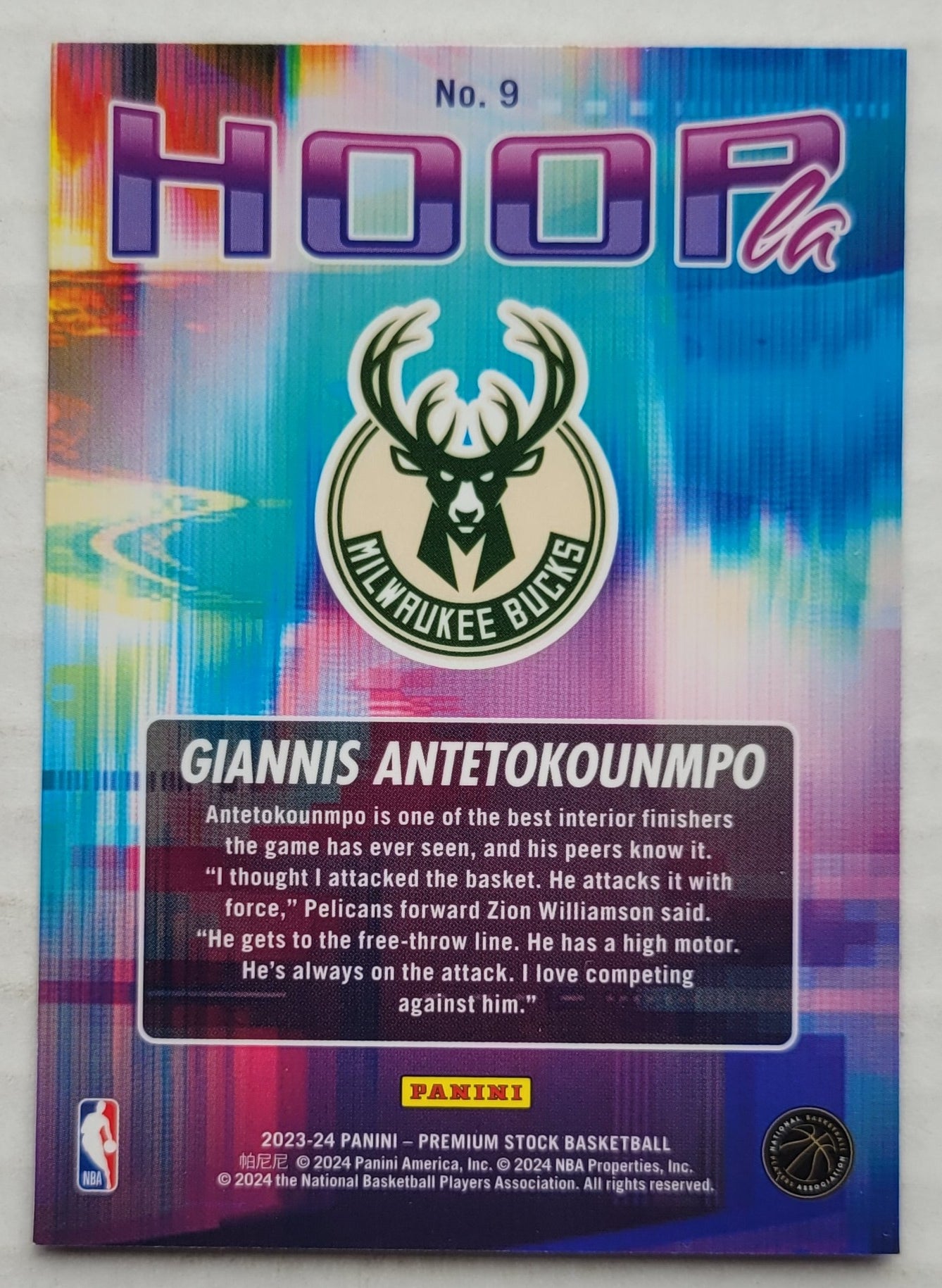 Giannis Antetokounmpo - 2023-24 Hoops Premium Stock Hoopla #9