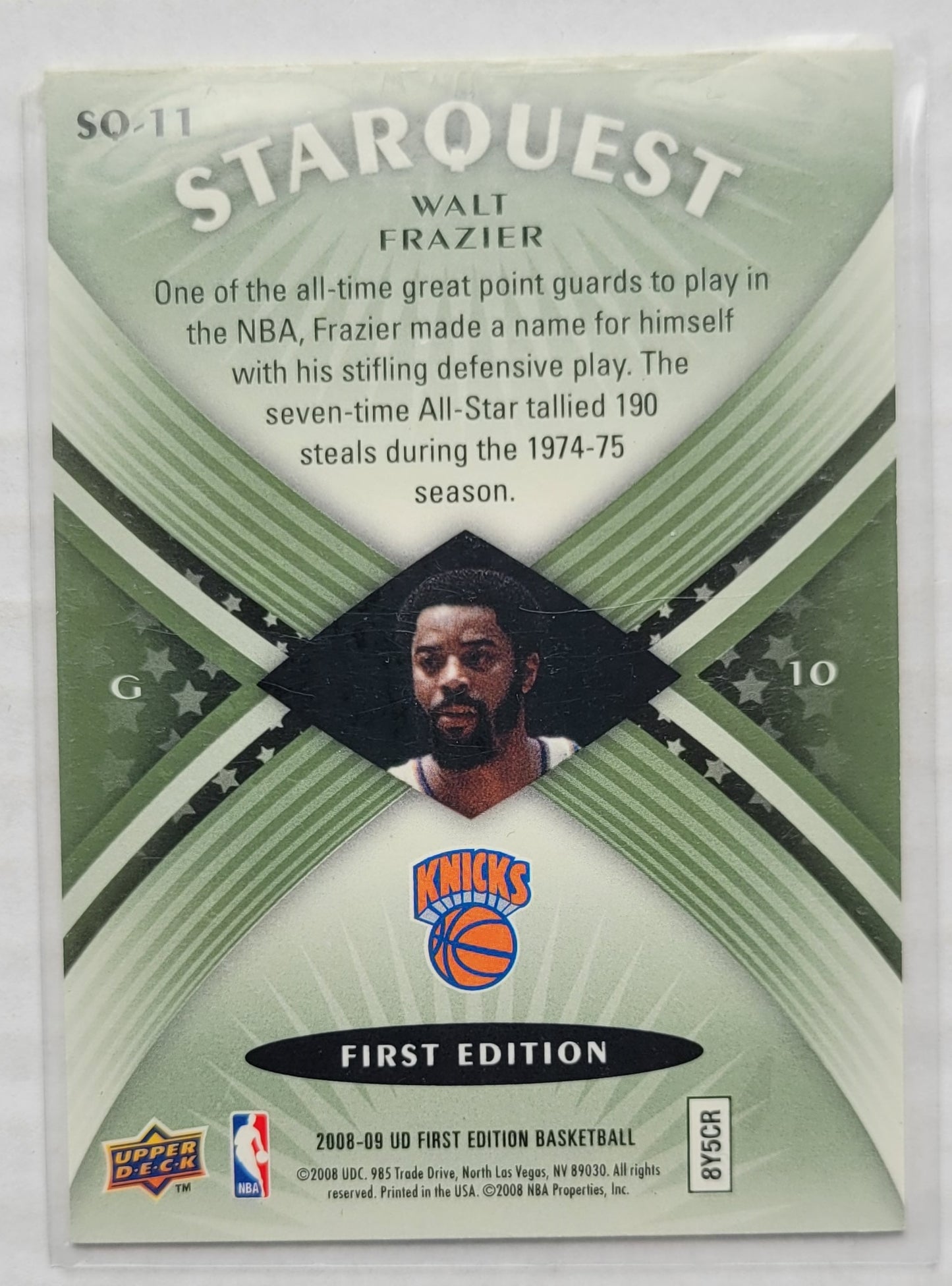 Walt Frazier - 2008-09 Upper Deck First Edition Starquest Green #SQ11