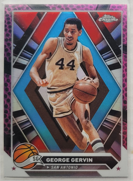 George Gervin - 2023-24 Topps Chrome Pink Basketball Refractors #75