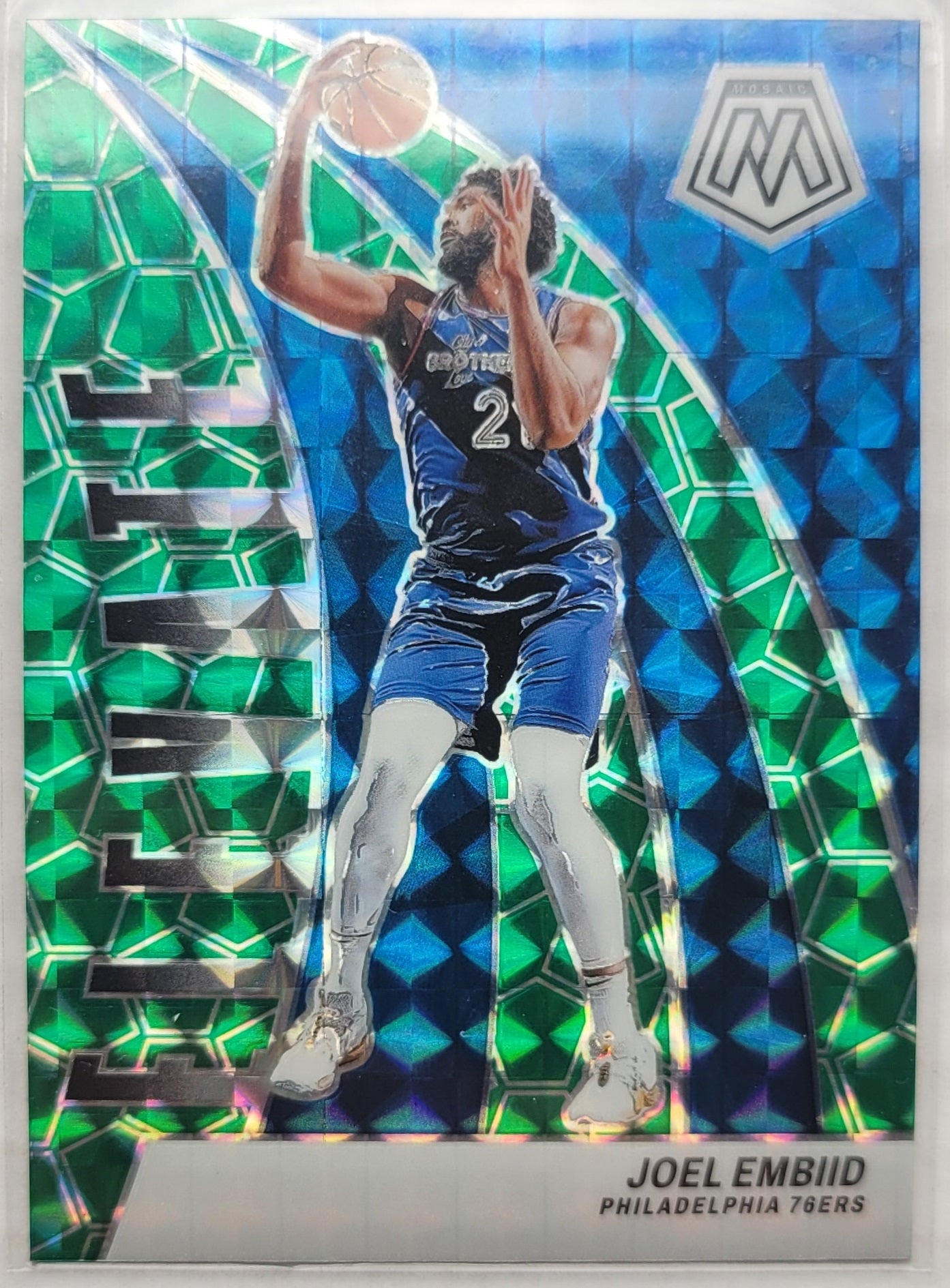 Joel Embiid - 2023-24 Panini Mosaic Elevate Mosaic Green #4