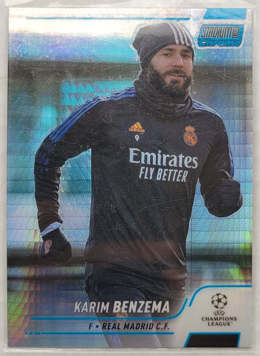 Karim Benzema - 2021-22 Stadium Club Chrome UEFA Champions League Blue Prism #68