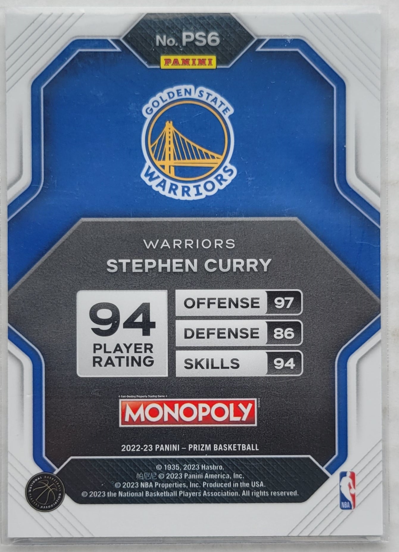 Stephen Curry - 2022-23 Panini Prizm Monopoly All-Stars #PS6