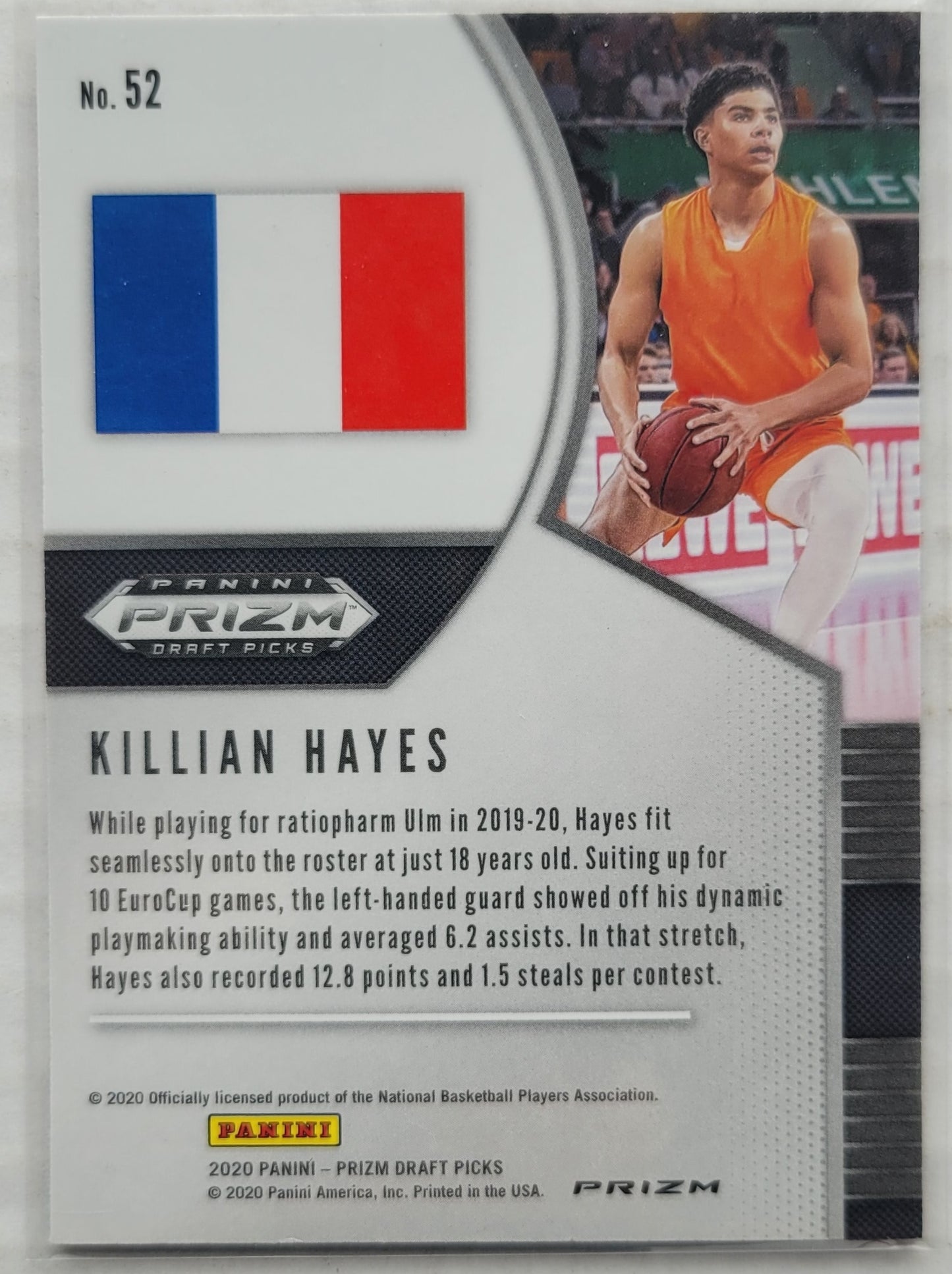 Killian Hayes - 2020-21 Panini Prizm Draft Picks Prizms Red Ice #52 RC