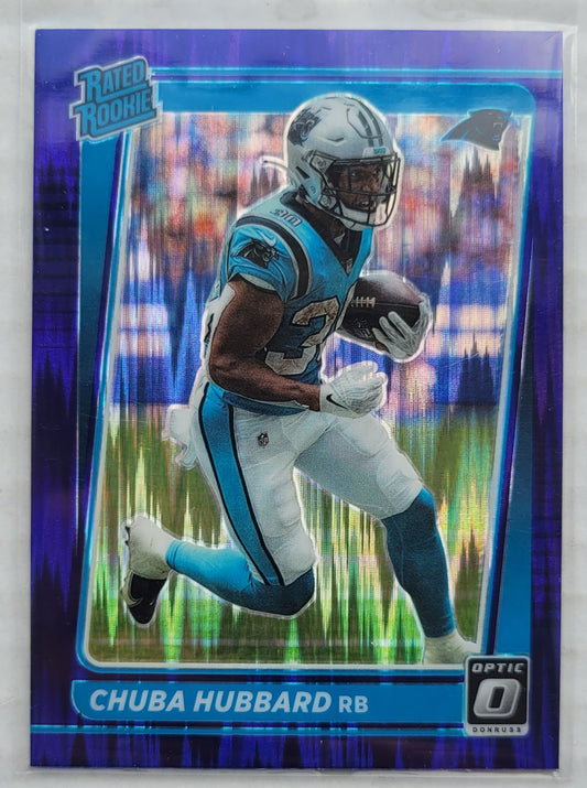 Chuba Hubbard - 2021 Donruss Optic Purple Shock #225 RR RC