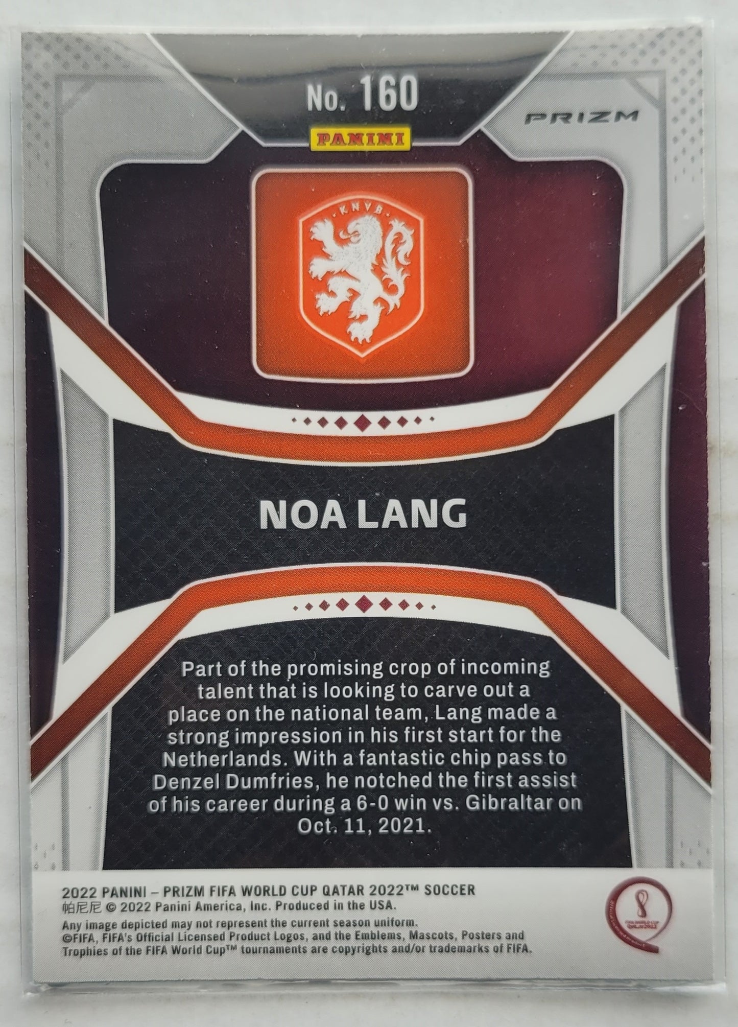Noa Lang - 2022 Panini Prizm World Cup Prizms Green Wave #160