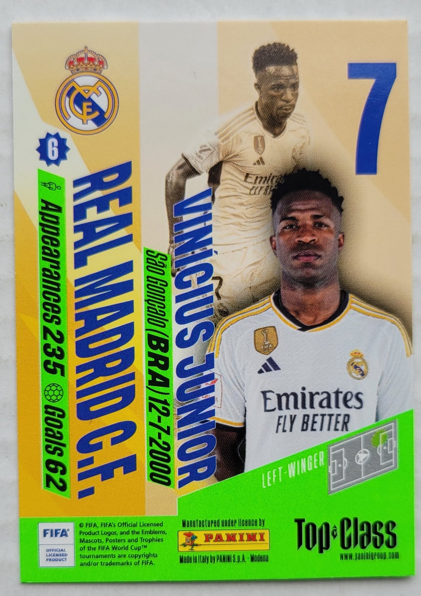 Vinicius Junior - 2023-24 Panini Top Class #105