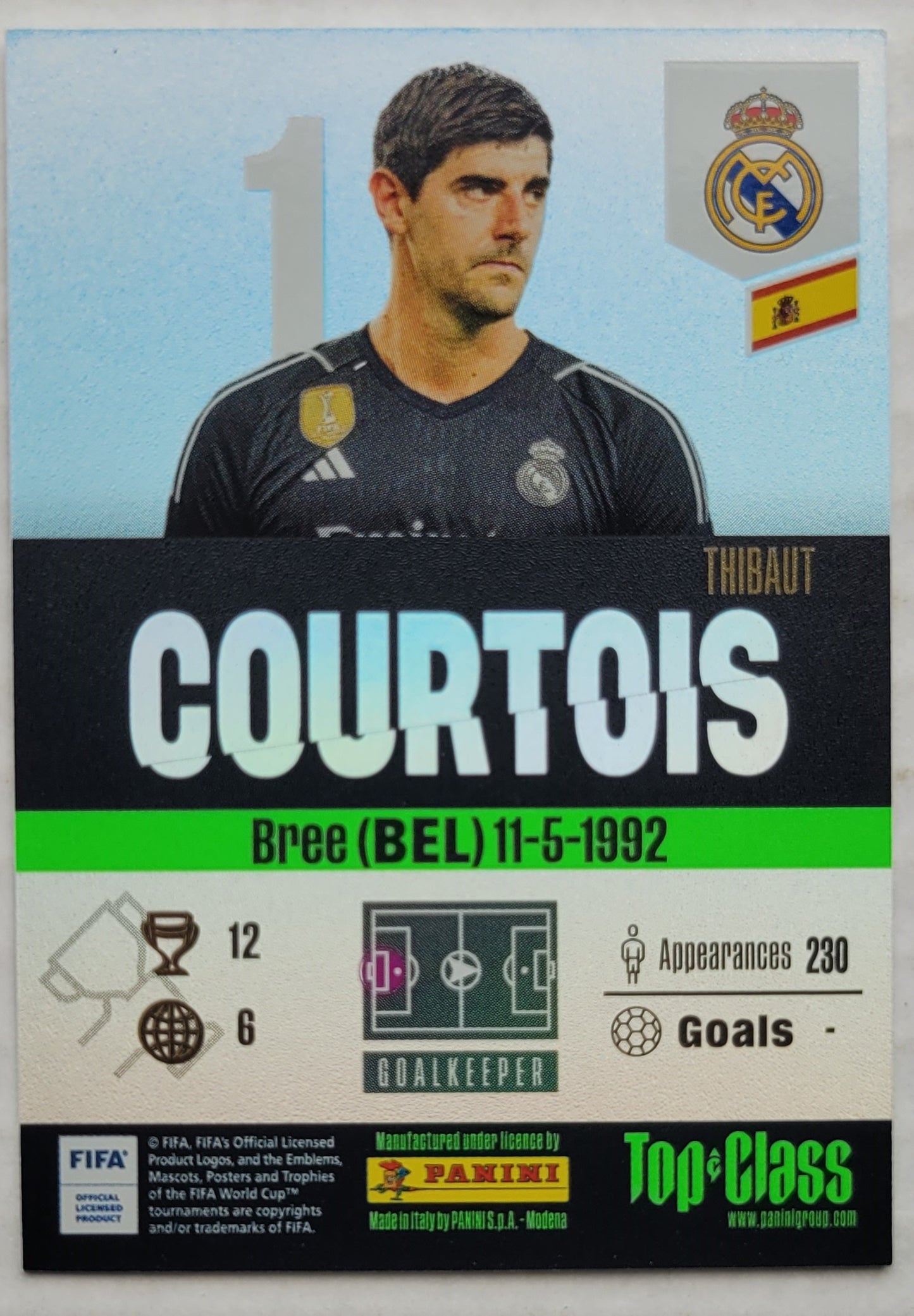 Thibaut Courtois - 2023-24 Panini Top Class #185 WINNER
