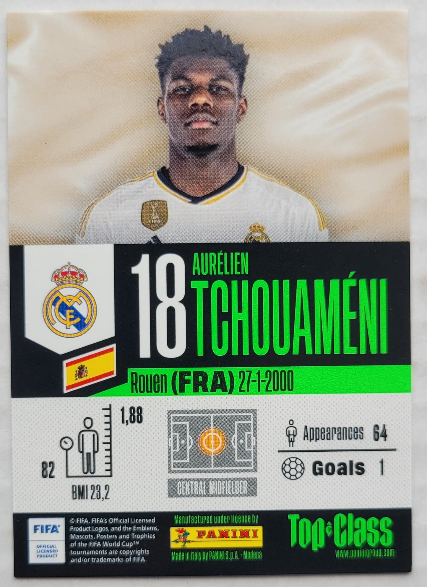 Aurélien Tchouaméni - 2023-24 Panini Top Class #167 MAX POWER