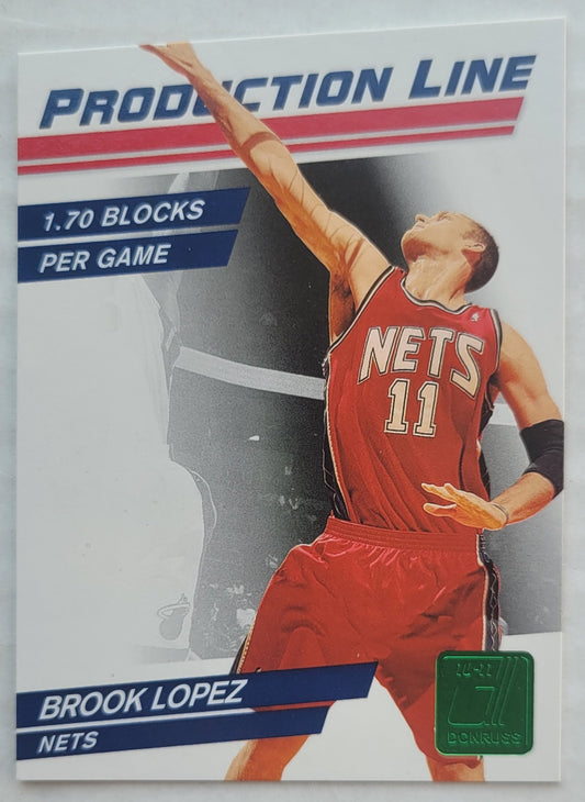 Brook Lopez - 2010-11 Donruss Production Line Die Cuts Emerald #69