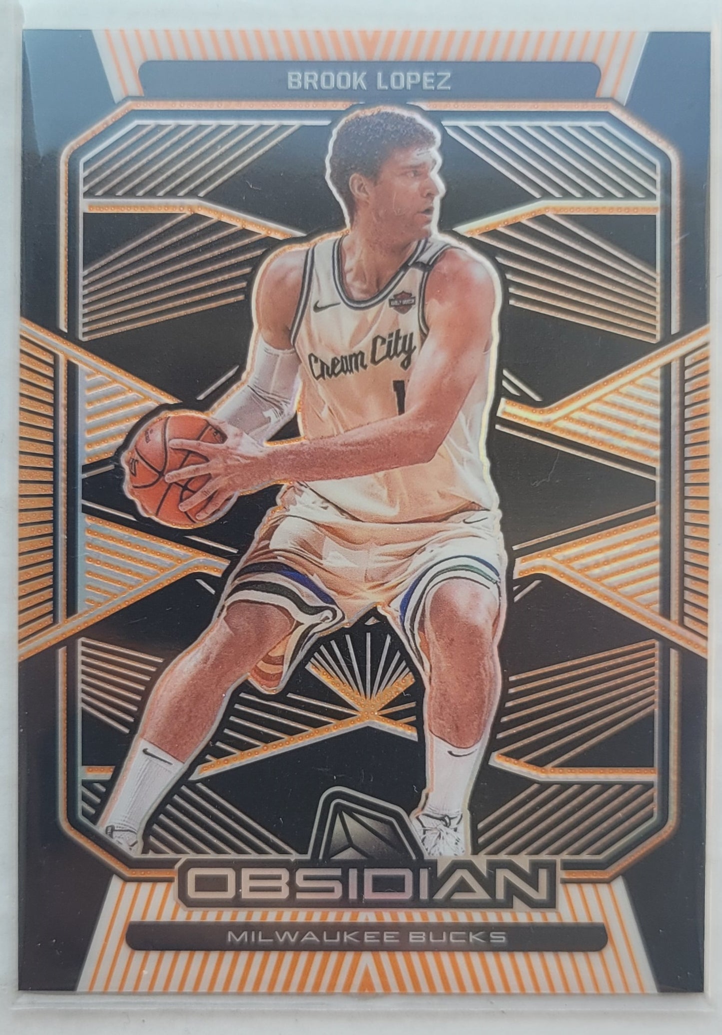 Brook Lopez - 2019-20 Panini Obsidian Electric Etch Orange #86 - 18/50