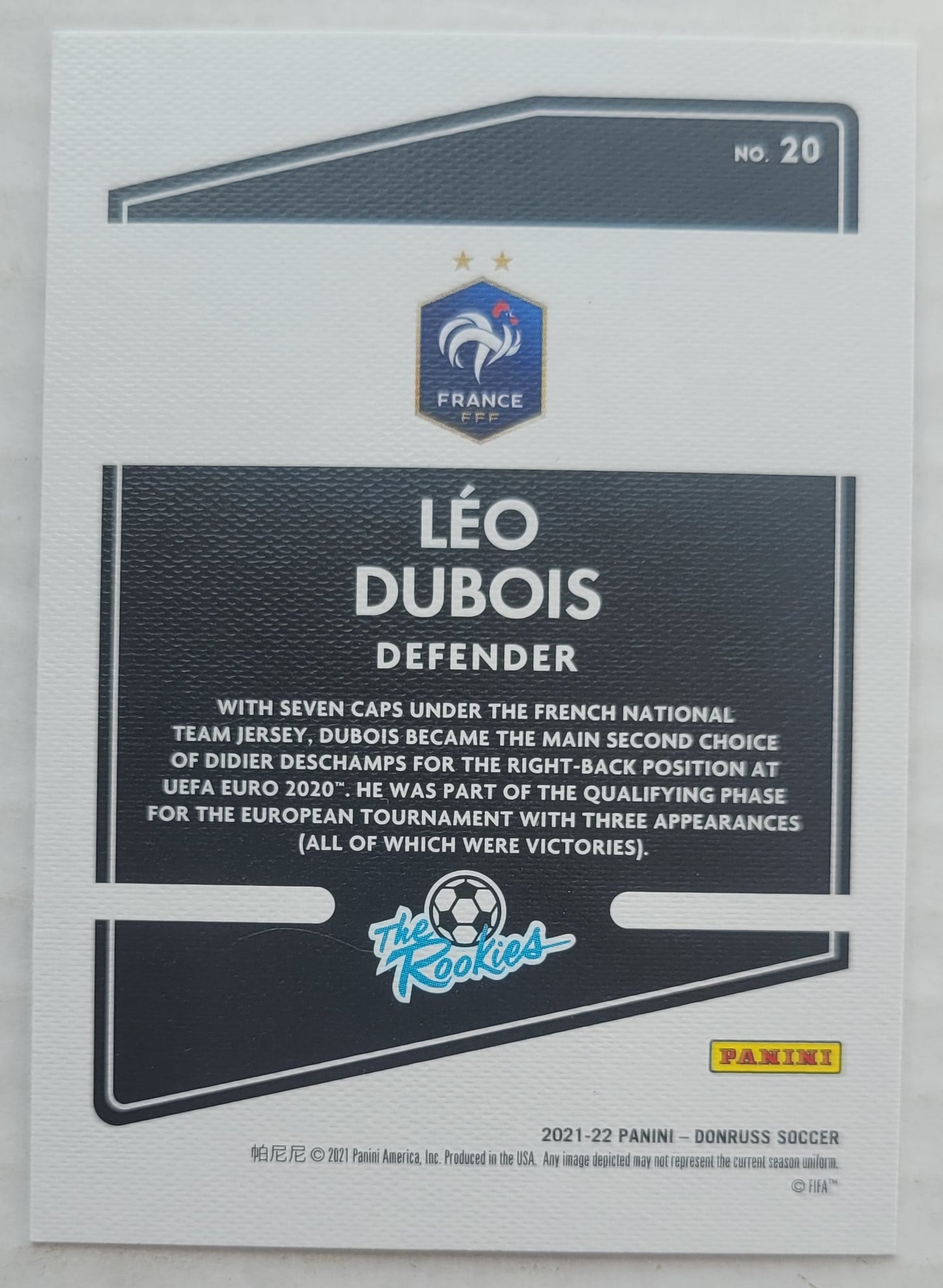 Leo Dubois - 2021-22 Donruss The Rookies Press Proof #20