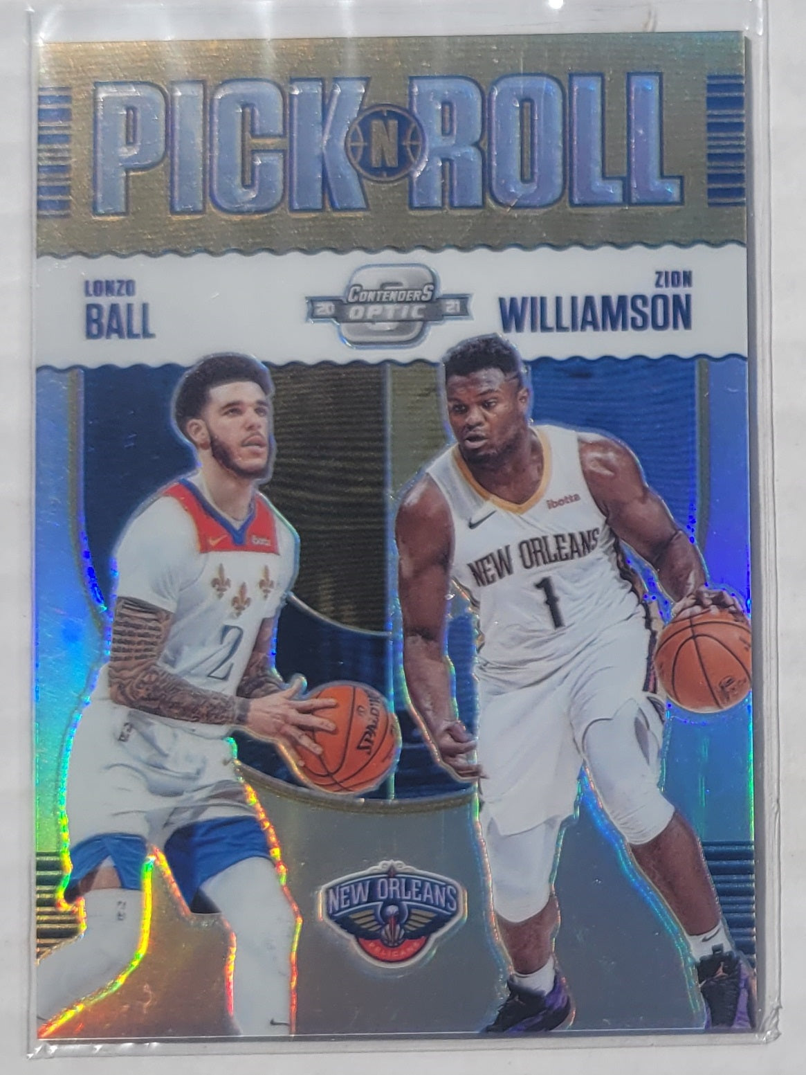 Zion Williamson / Lonzo Ball - 2020-21 Panini Contenders Optic Pick n Roll #9