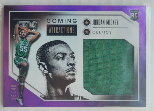 Jordan Mickey - 2015-16 Panini Gala Coming Attractions Memorabilia Purple #8 - 16/40