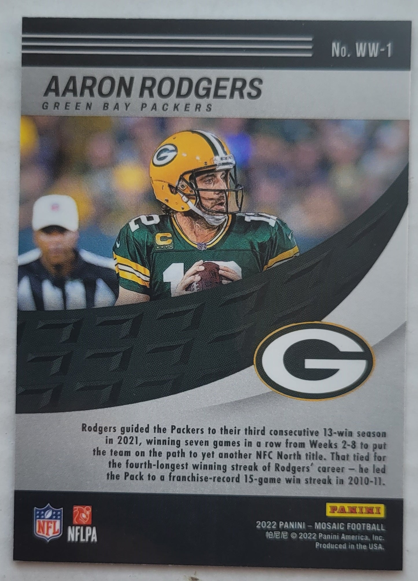 Aaron Rodgers - 2022 Panini Mosaic Will to Win #1
