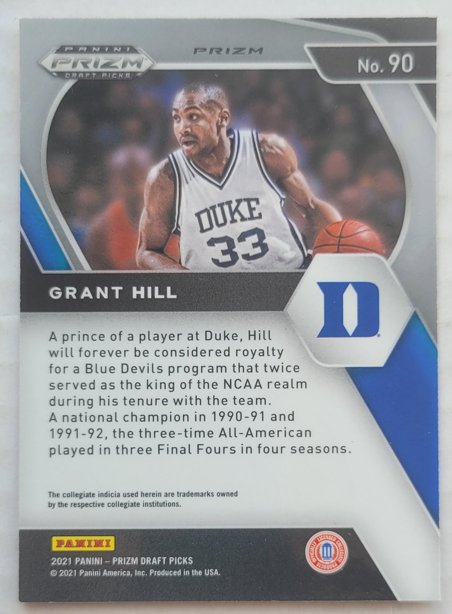 Grant Hill - 2021-22 Panini Prizm Draft Picks Prizms Orange Ice #90
