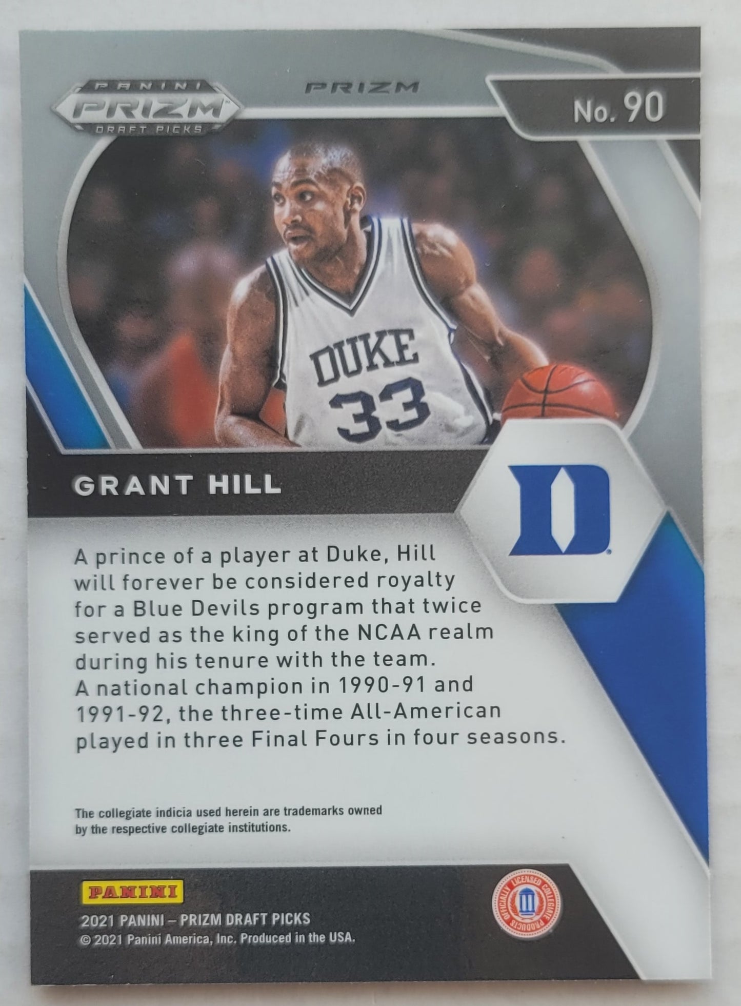 Grant Hill - 2021-22 Panini Prizm Draft Picks Prizms Red Ice #90
