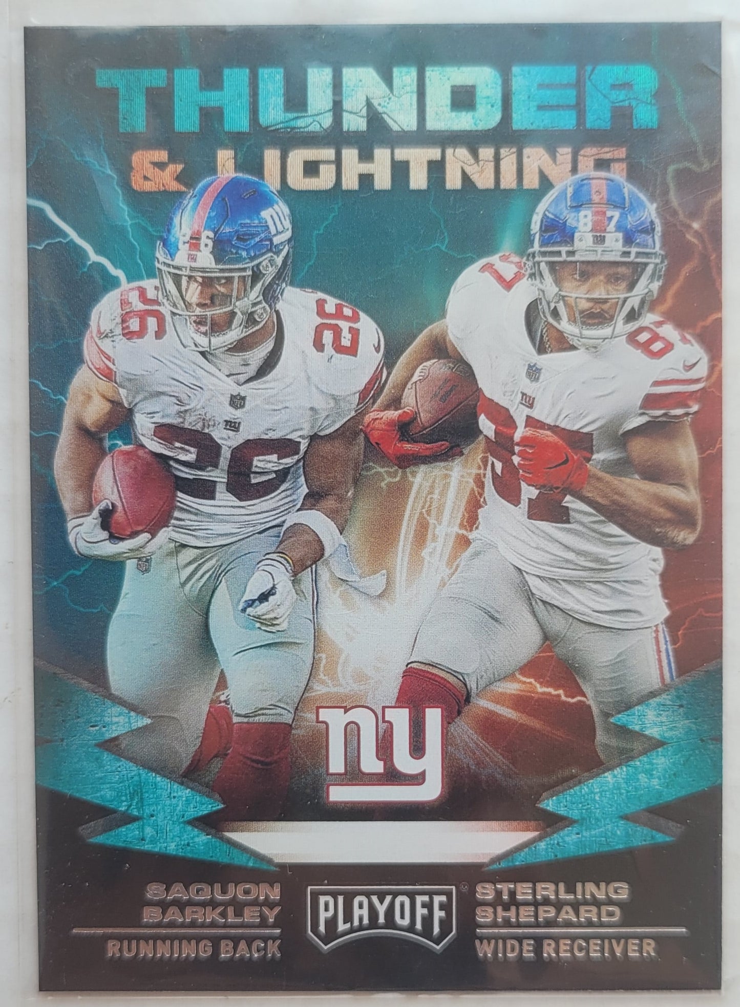 Sterling Shepard / Saquon Barkley - 2019 Playoff Thunder and Lightning #5