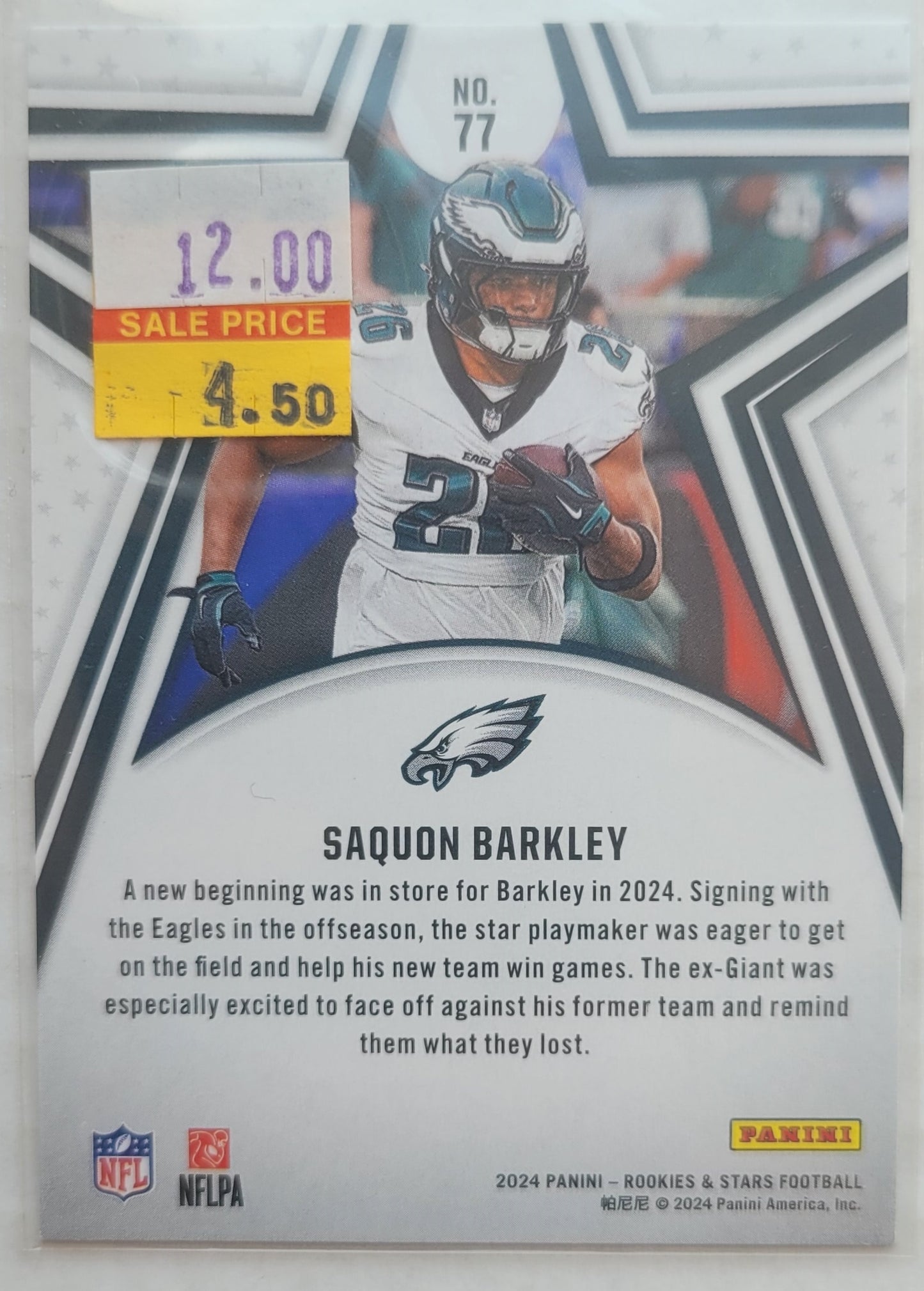 Saquon Barkley - 2024 Rookies and Stars #77