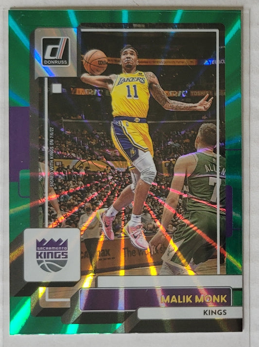 Malik Monk - 2022-23 Donruss Holo Green Laser #141