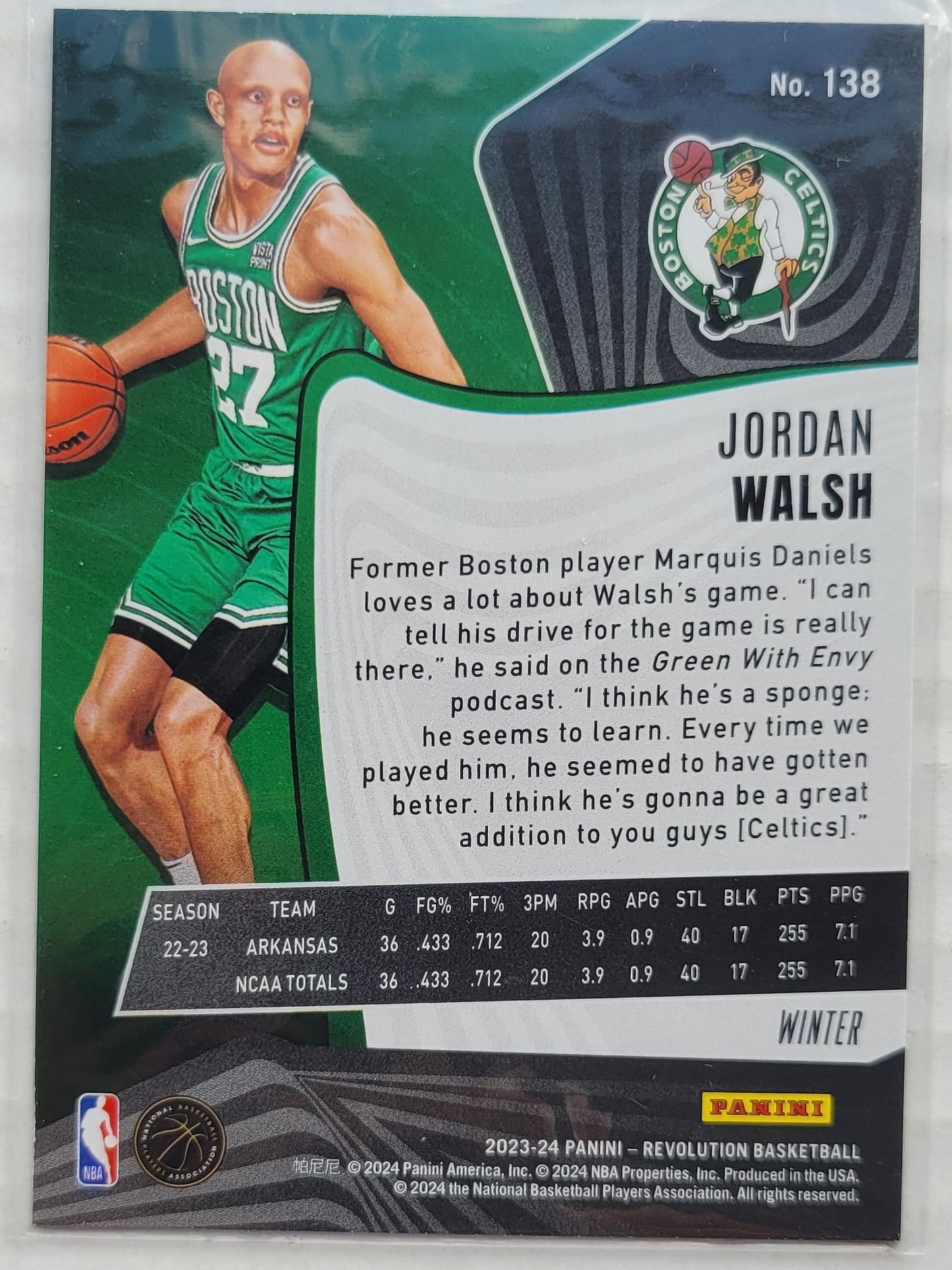 Jordan Walsh - 2023-24 Panini Revolution Winter #138 RC