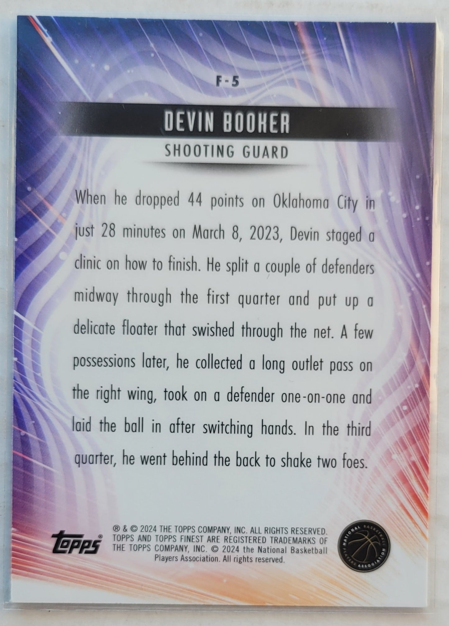 Devin Booker - 2023-24 Finest Finishers #F5