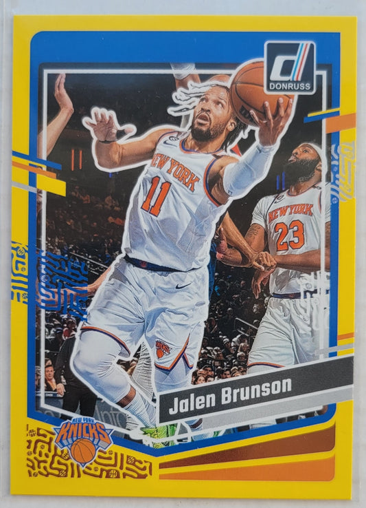 Jalen Brunson - 2023-24 Donruss Yellow Flood #189