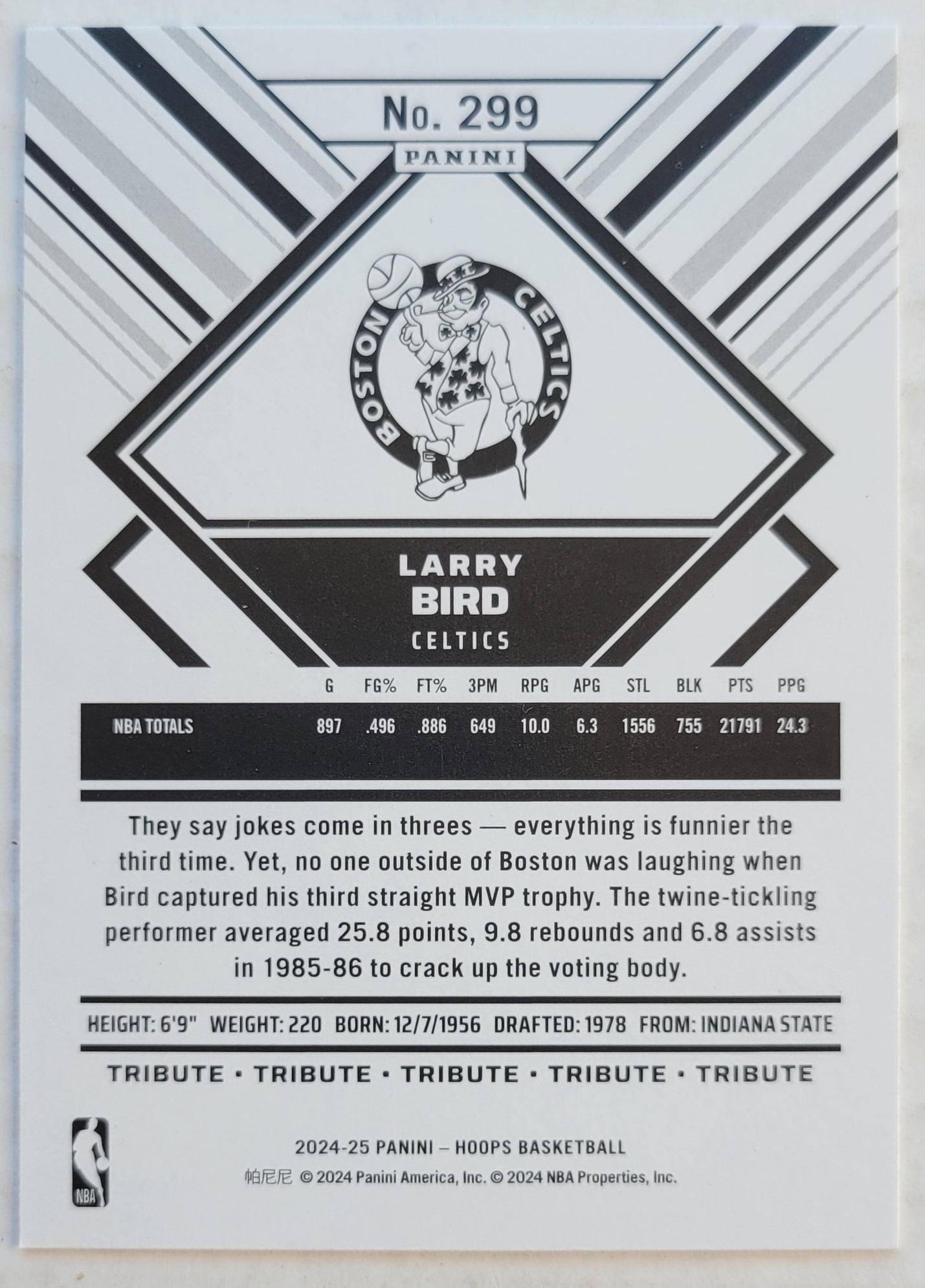 Larry Bird - 2024-25 Hoops Winter #299