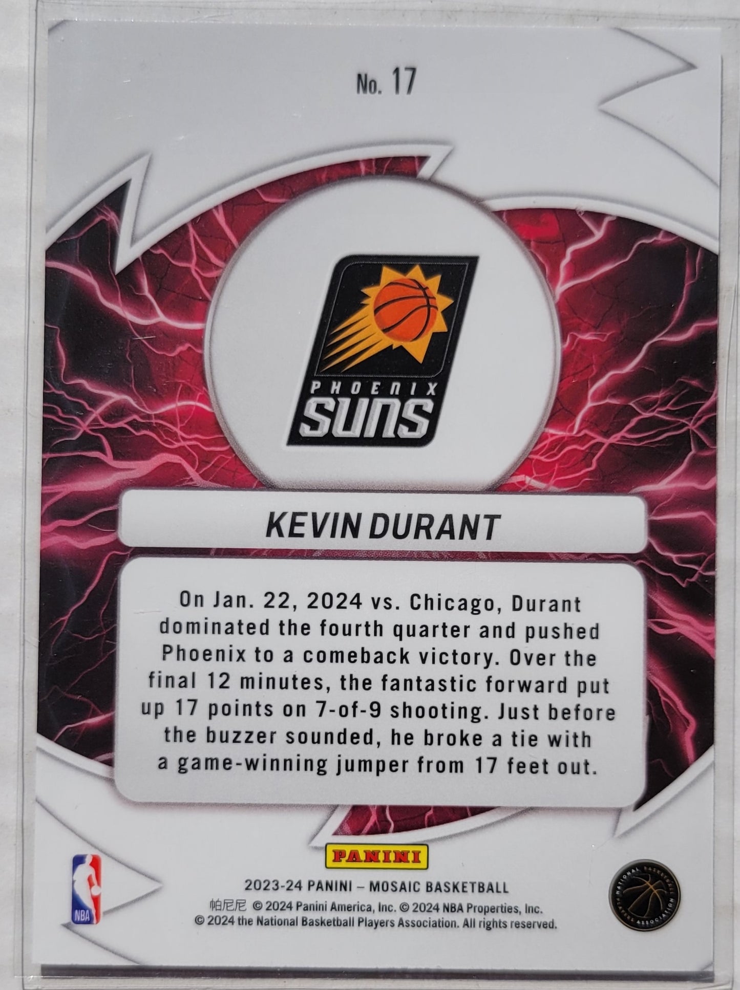Kevin Durant - 2023-24 Panini Mosaic Thunder Road #17