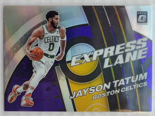 Jayson Tatum - 2021-22 Donruss Optic Express Lane Purple #23