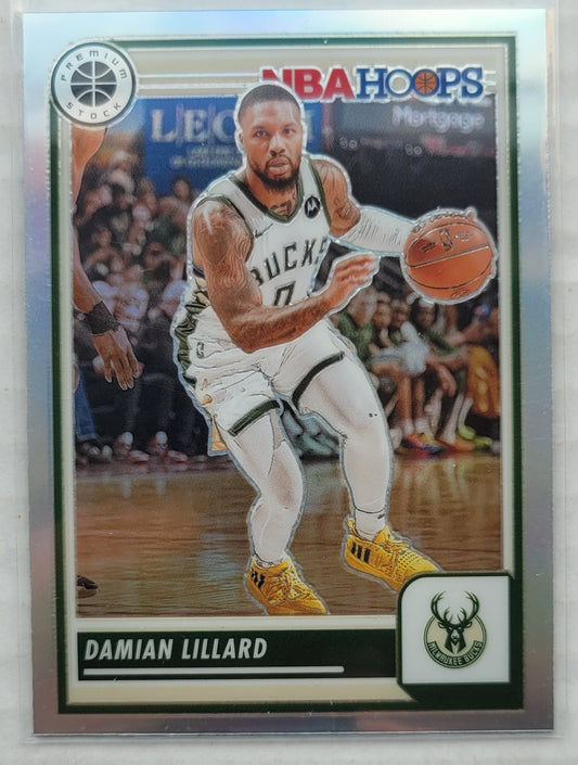 Damian Lillard - 2023-24 Hoops Premium Stock Silver Prizm #60