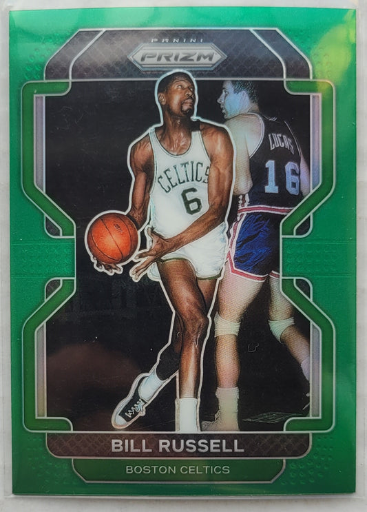 Bill Russell - 2021-22 Panini Prizm Prizms Green #254