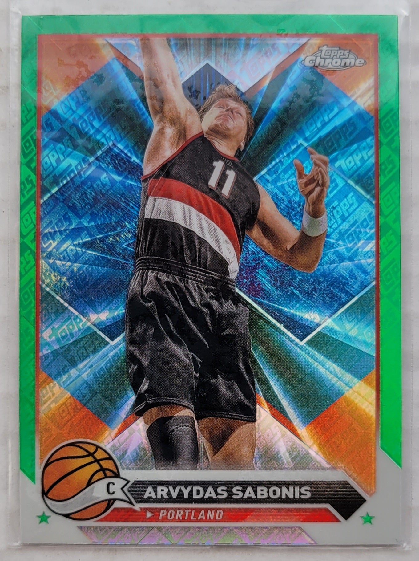 Arvydas Sabonis - 2023-24 Topps Chrome Green Topps Refractors #17