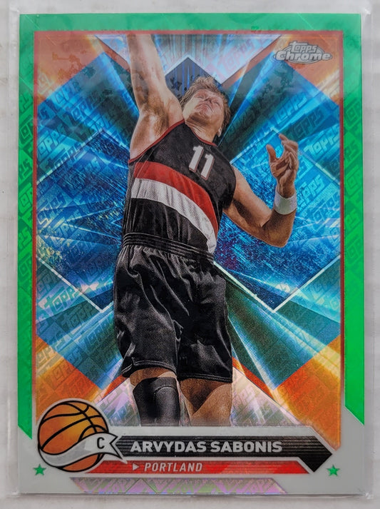 Arvydas Sabonis - 2023-24 Topps Chrome Green Topps Refractors #17