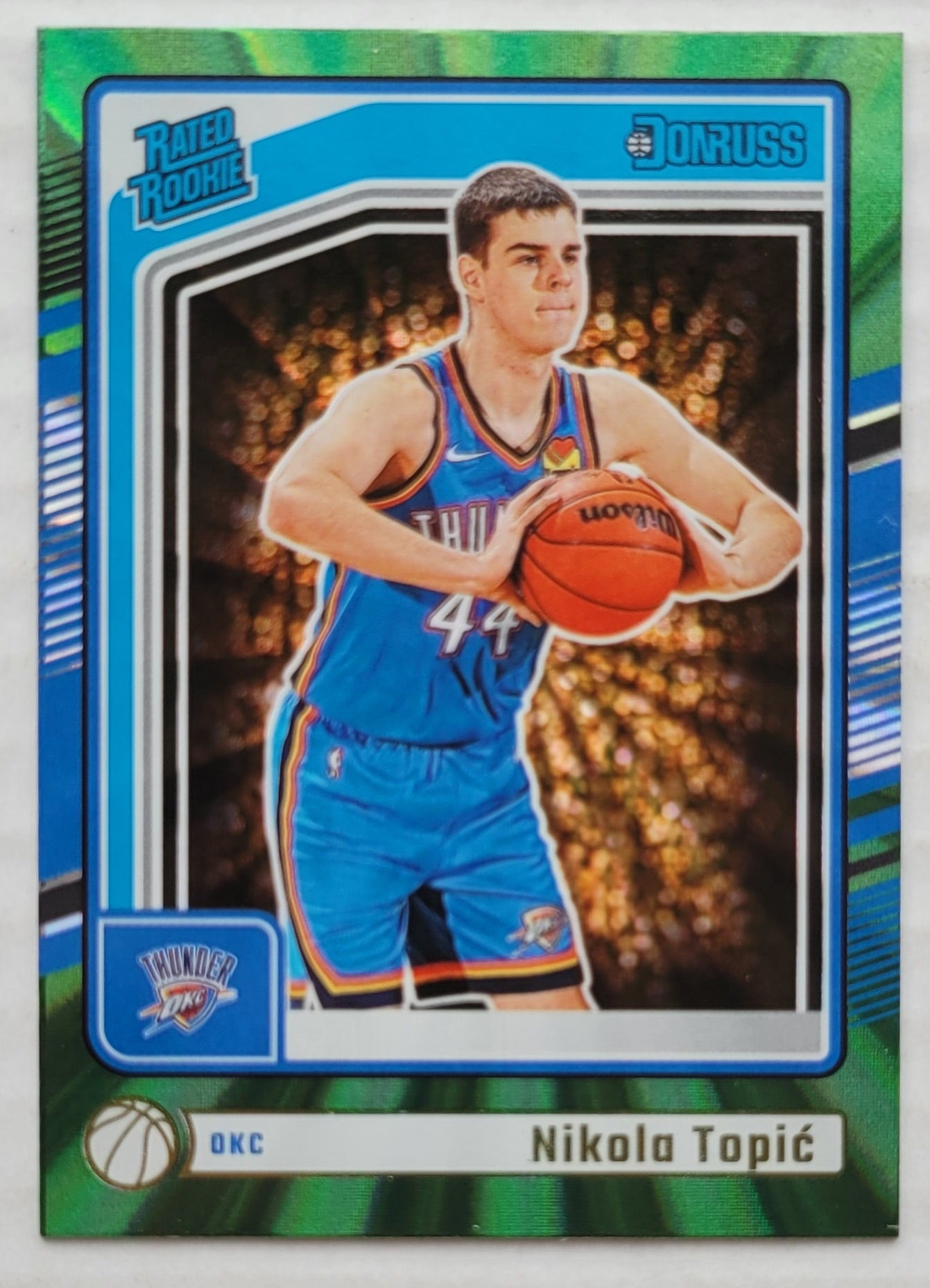 Nikola Topic - 2024-25 Donruss Holo Green Laser #208 RR RC