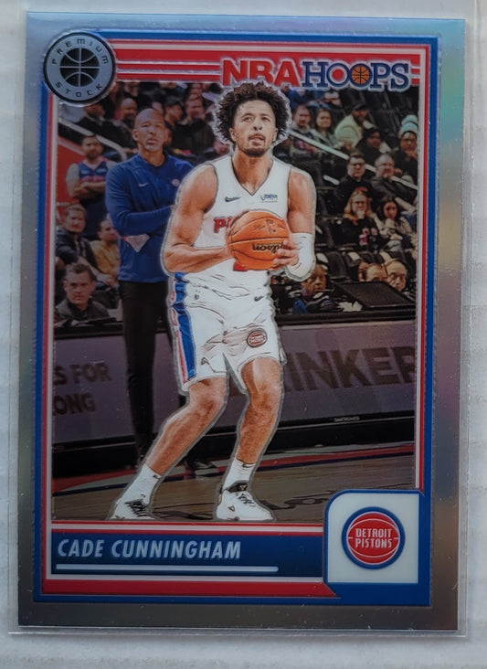 Cade Cunningham - 2023-24 Hoops Premium Stock Silver Prizm #258