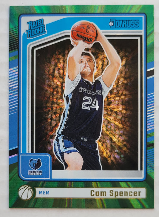 Cam Spencer - 2024-25 Donruss Holo Green Laser #235 RR RC