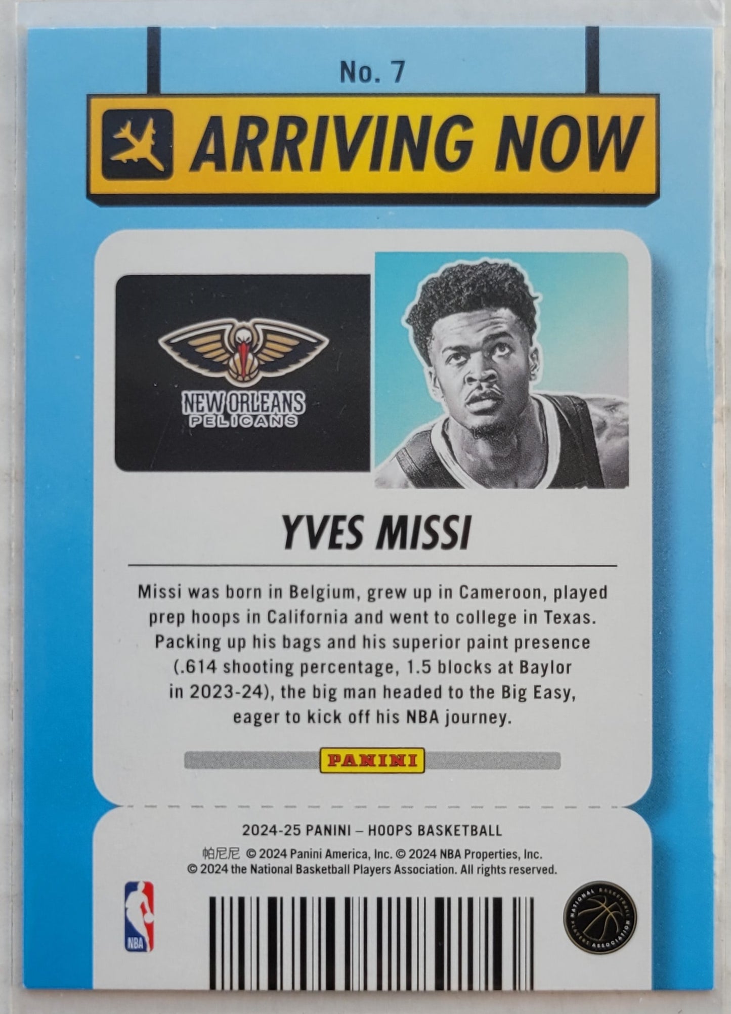 Yves Missi - 2024-25 Hoops Arriving Now Winter #7