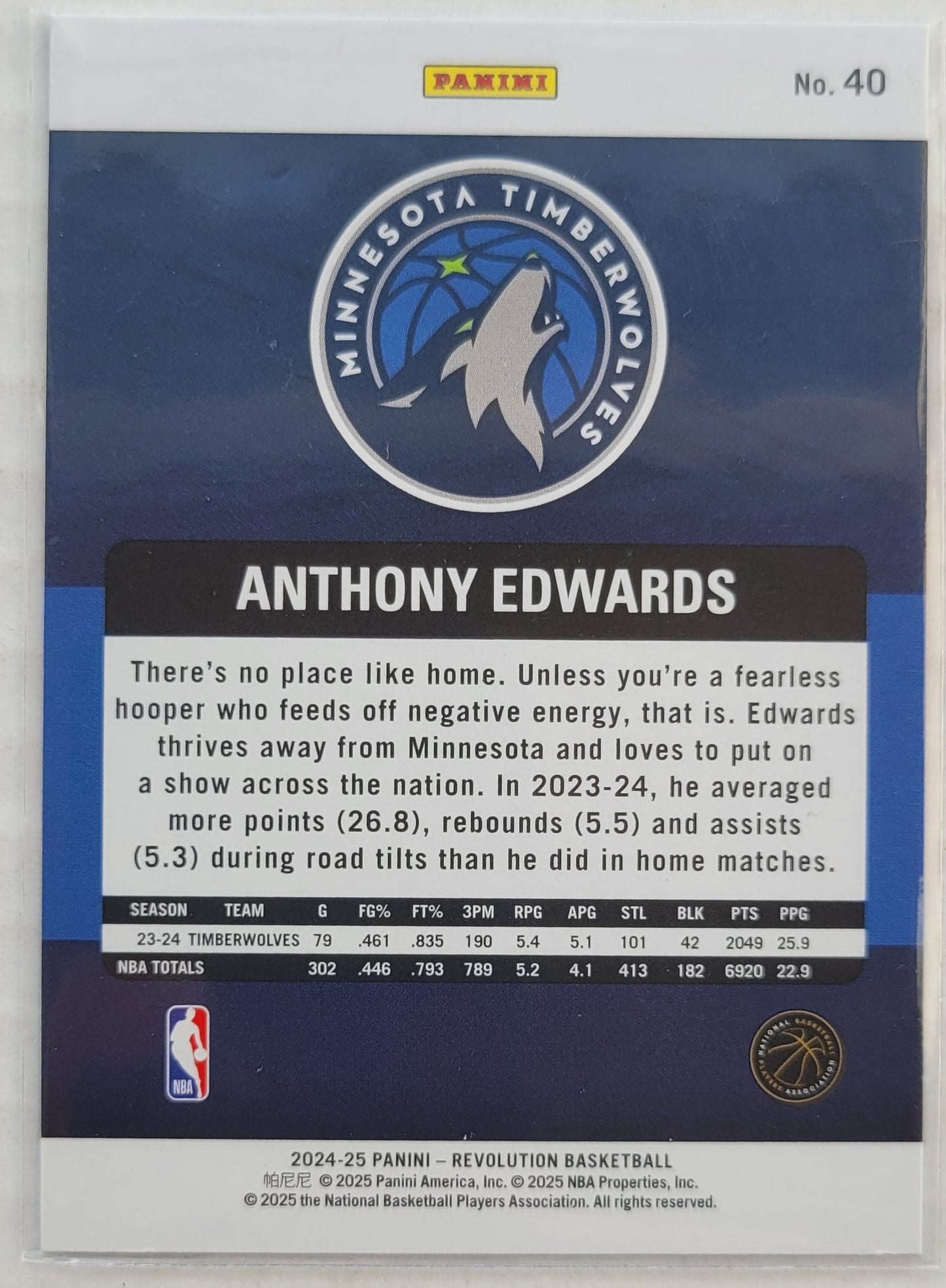 Anthony Edwards - 2024-25 Panini Revolution #40