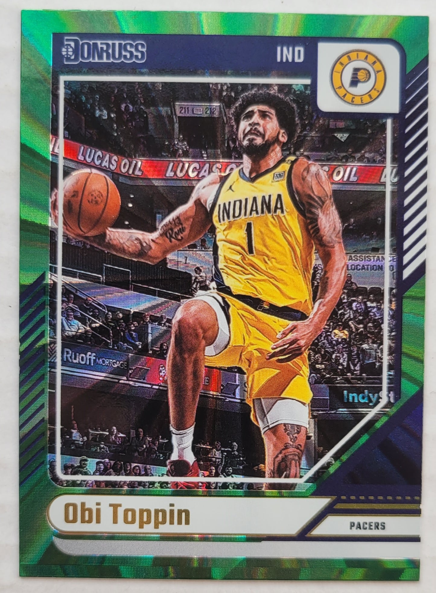 Obi Toppin - 2024-25 Donruss Holo Green Laser #168