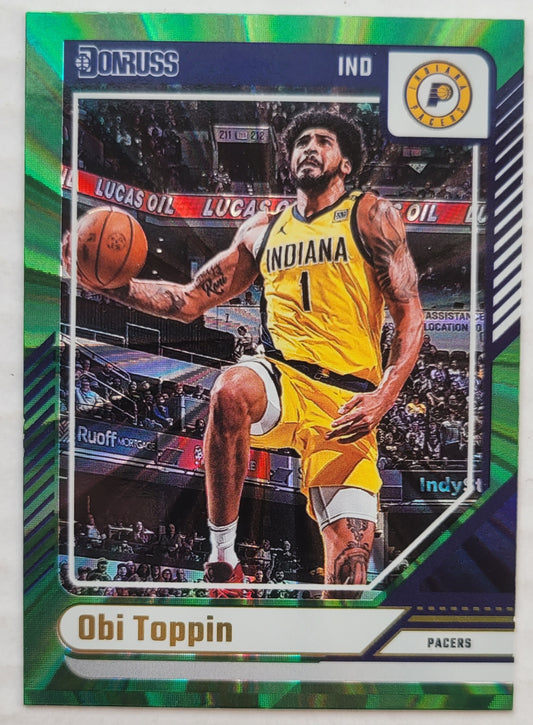 Obi Toppin - 2024-25 Donruss Holo Green Laser #168