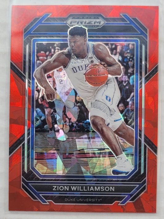 Zion Williamson - 2023-24 Panini Prizm Draft Picks Prizms Red Ice #73