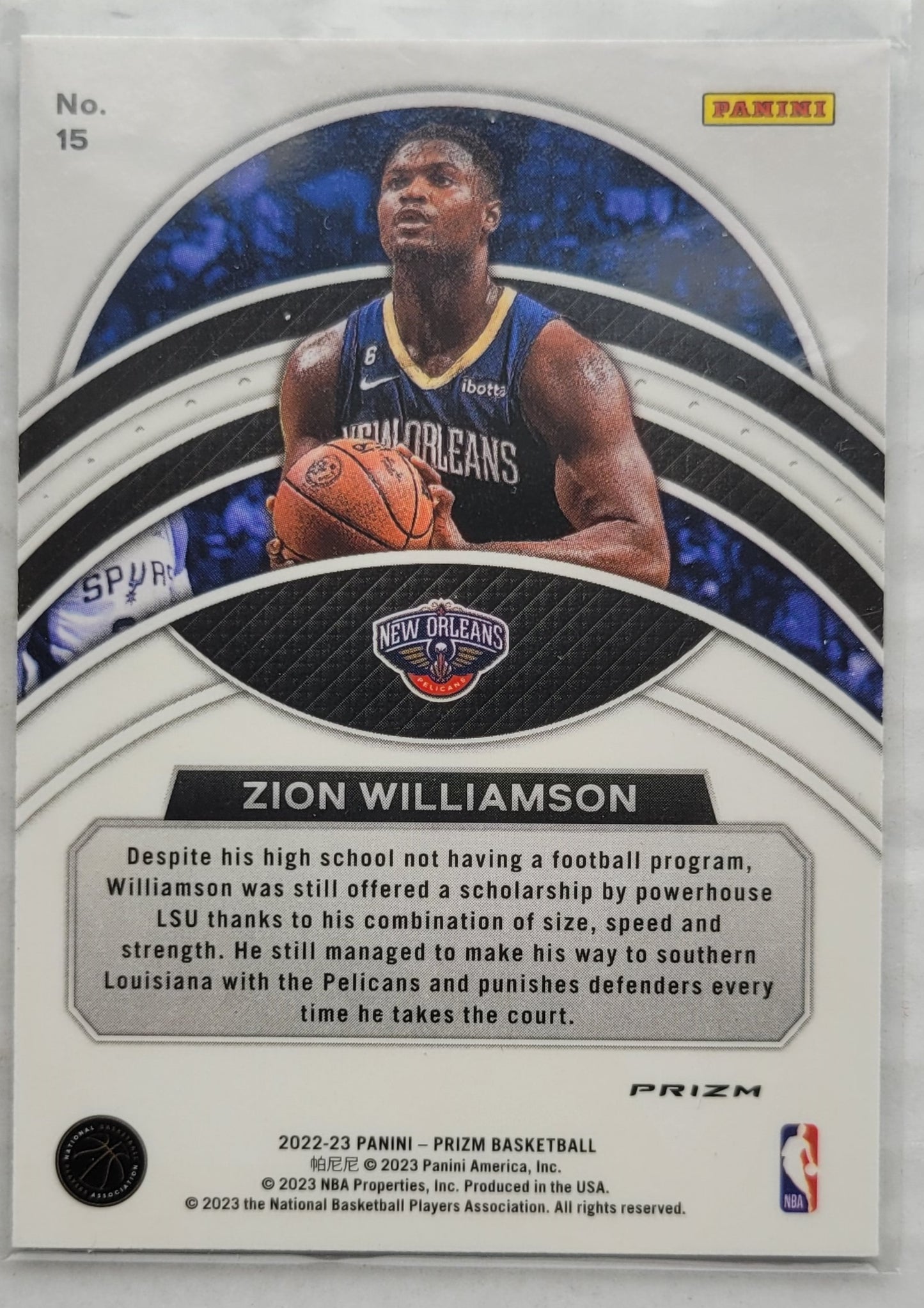 Zion Williamson - 2022-23 Panini Prizm Dominance Prizms Green #15