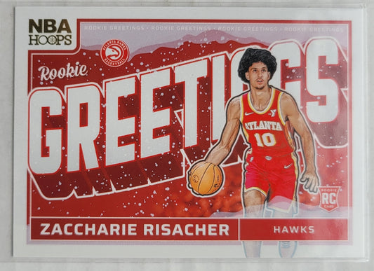 Zaccharie Risacher - 2024-25 Hoops Rookie Greetings Winter #15