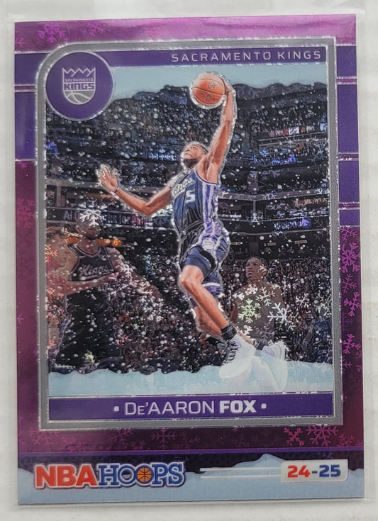 De'Aaron Fox - 2024-25 Hoops Premium Prizms Purple Winter #111
