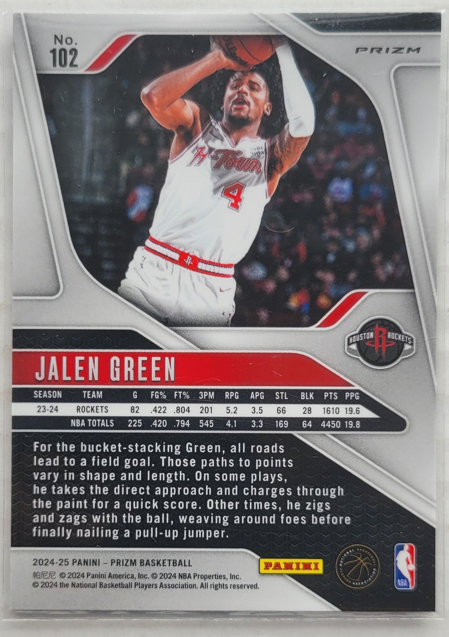 Jalen Green - 2024-25 Panini Prizm Prizms Green #102
