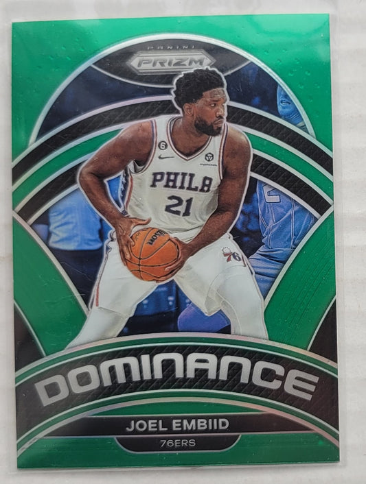 Joel Embiid - 2022-23 Panini Prizm Dominance Prizms Green #12